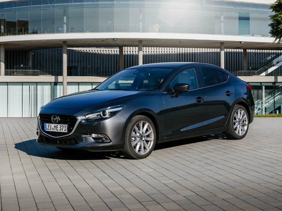 Коврики текстильные "Стандарт" для Mazda 3 (седан / BM) 2016 - 2019, черные, 5шт.